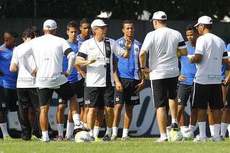 Elenco Treino Santos (Foto: Ricardo Saibun / Divulgação Santos FC)