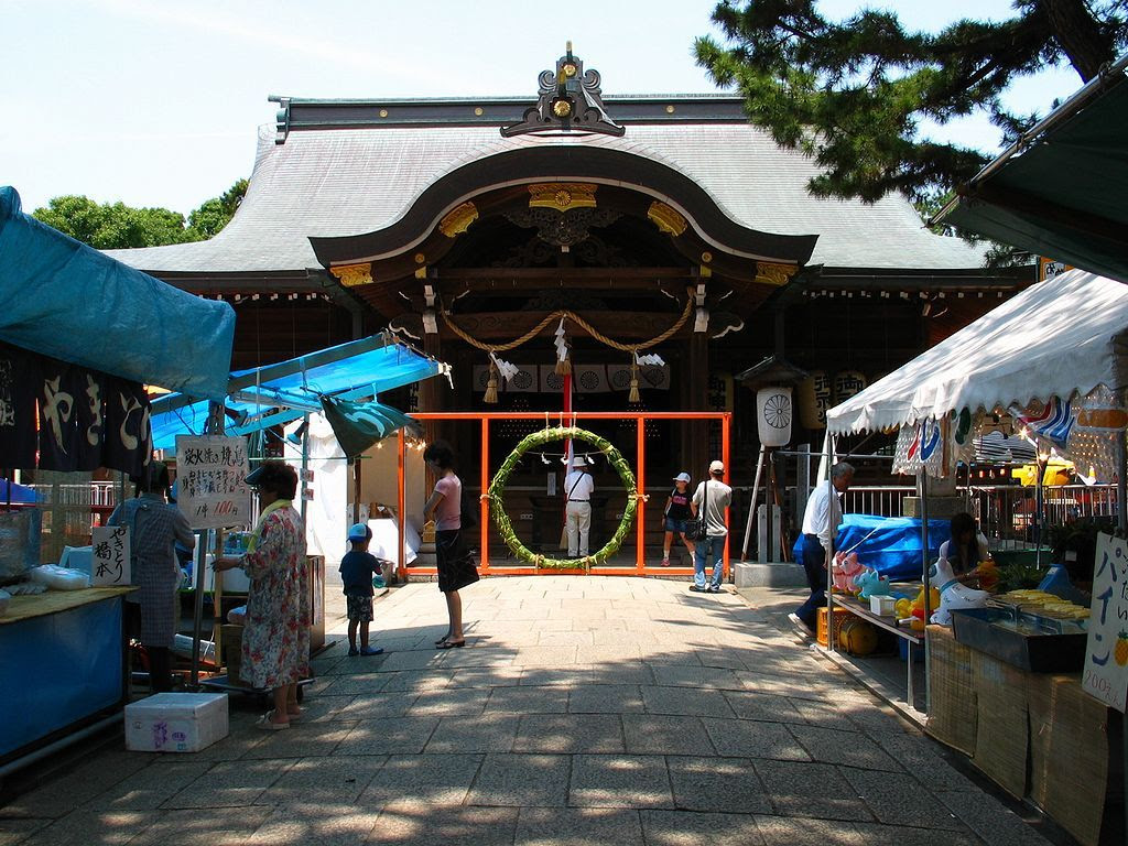 海神社夏祭り奉納花火大会と夏越え茅の輪くぐり 壁紙写真集 無料写真素材