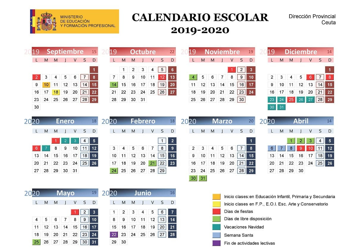 calendario lectivo