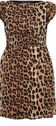 Vestido de impressão Rubee B Brown Leopard, £ 7, New Look