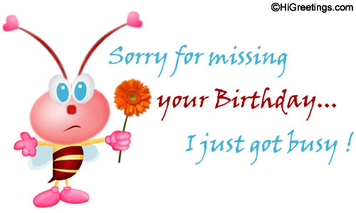 Busy Bee, Free Belated Birthday eCards, Free Belated Birthday Greetings 