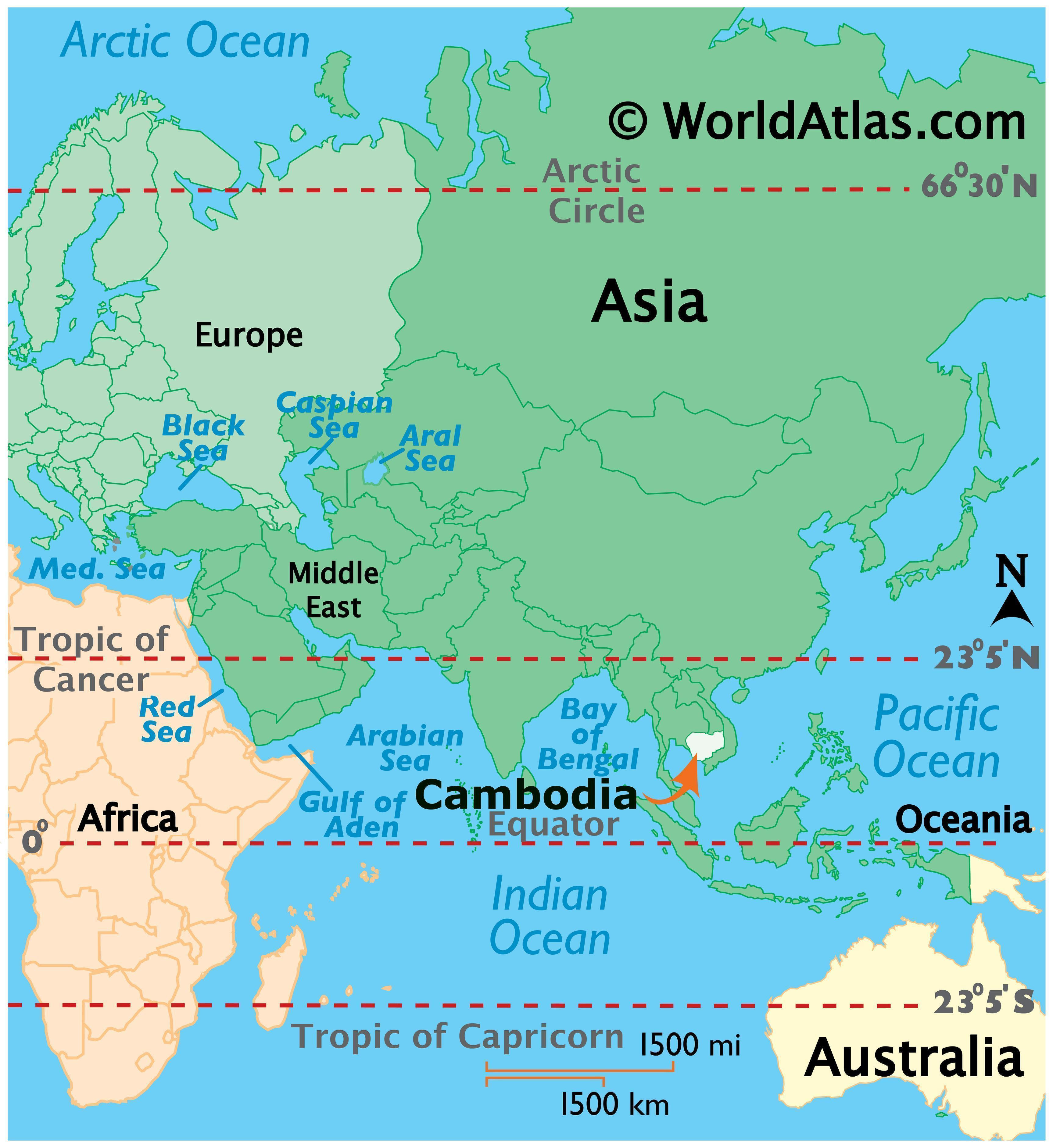 Locator Map of Cambodia