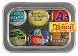 #1 Teacher Bottle Cap 6 pc Magnet Set w/ Case