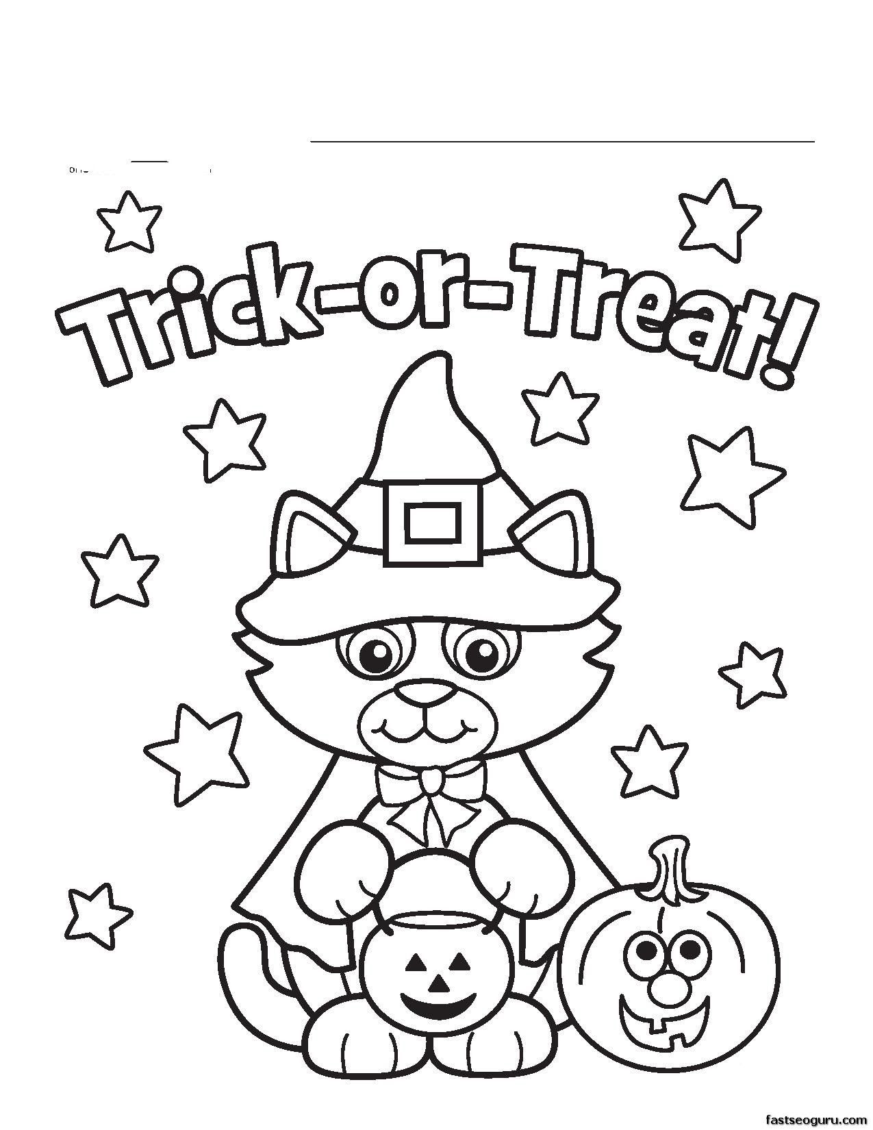 Free Happy Halloween Coloring Pages - Coloring Home