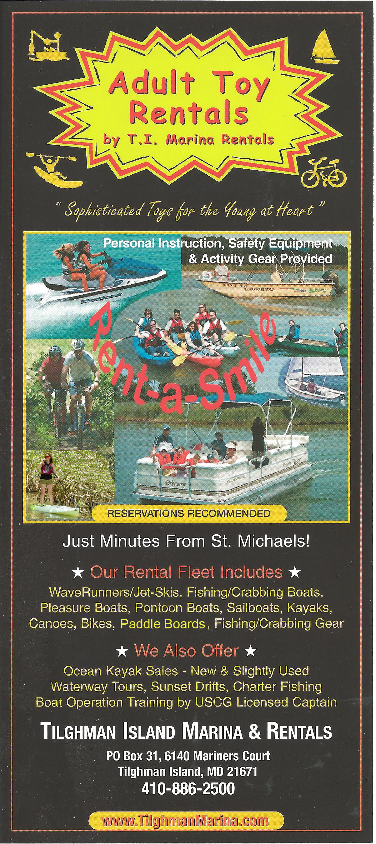 St Michaels area boat rentals for vacation home renters | watercraft rentals  near St Michaels Oxford Easton Cambridge Kent Island | boat tours for St  Michaels Oxford Easton Cambridge Kent Island |