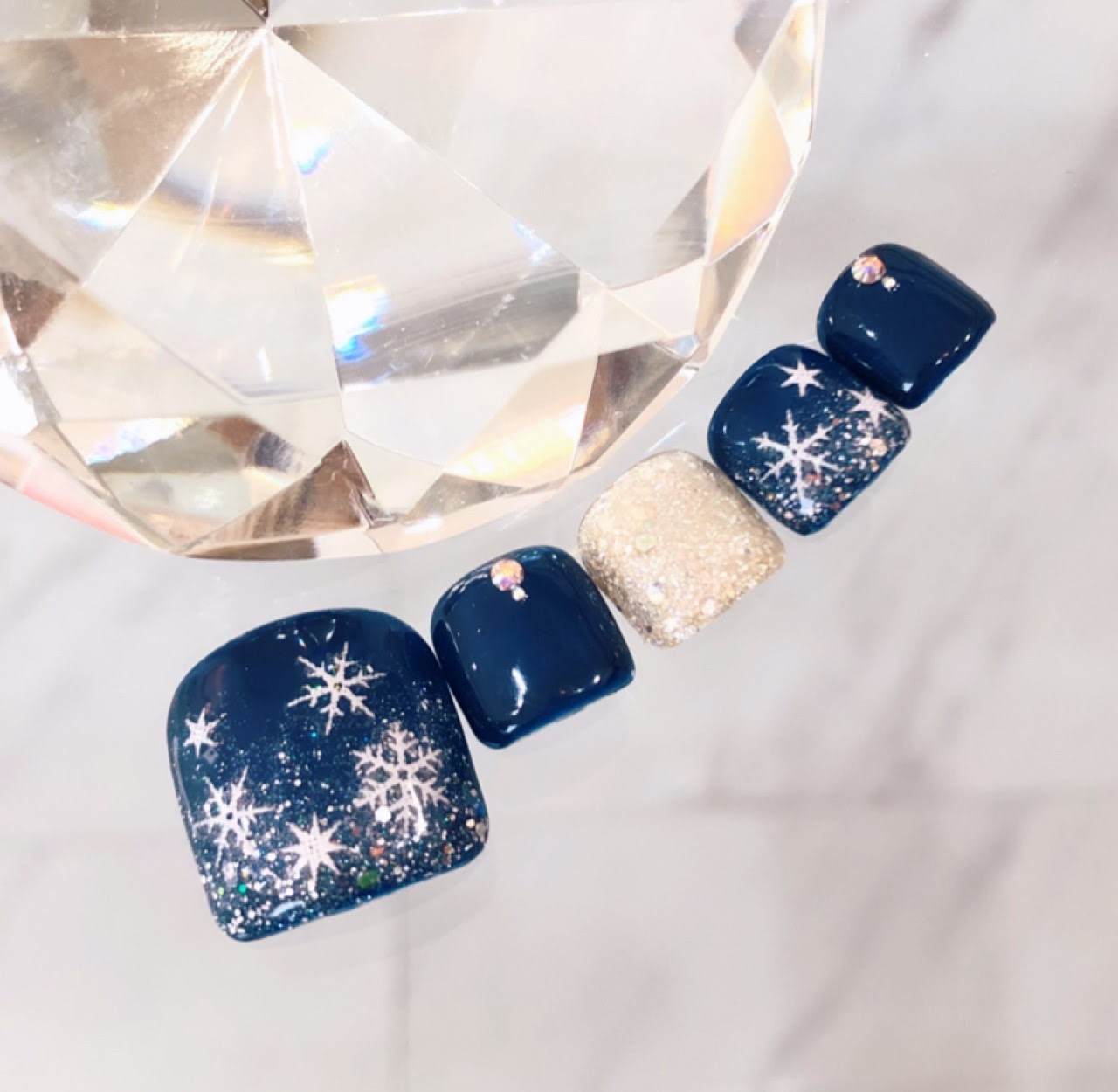 12月 1月の限定ネイル フット Crown Nail 福山市 ネイルサロン