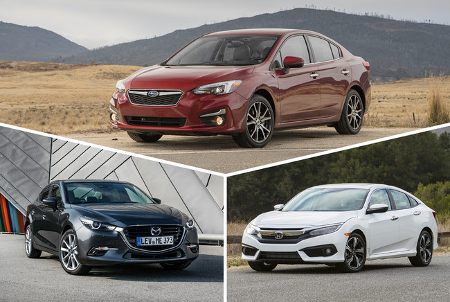 Mazda3 Vs Honda Civic Vs Subaru Impreza