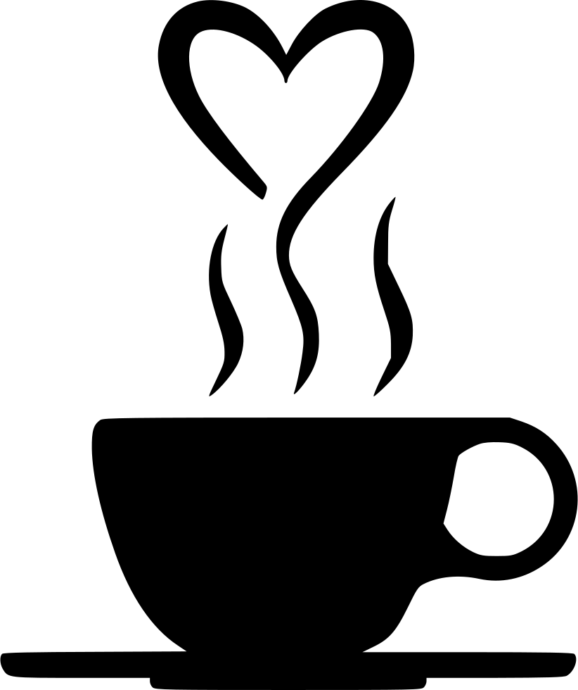 Download Smoke Drink Romantic Heart Coffee Cup Svg - Clip Art Library