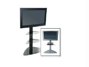 Black Friday Peerless  SGLB01 Universal Floor Stand with Clear Glass Shelf for 32