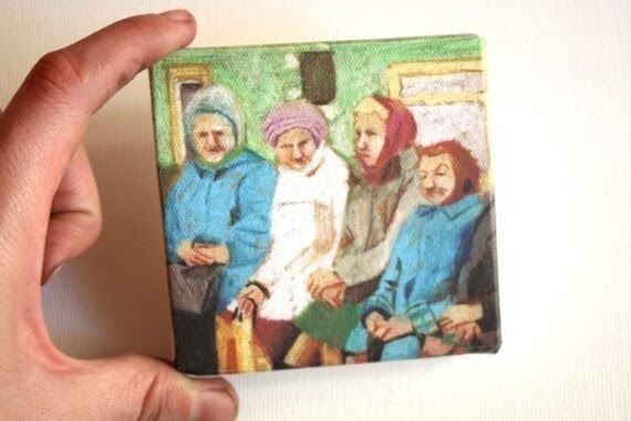 Sundays afternoon/ Tiny canvas print