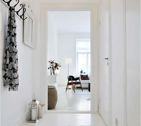 Modern white home interior design, an elegant and clean home