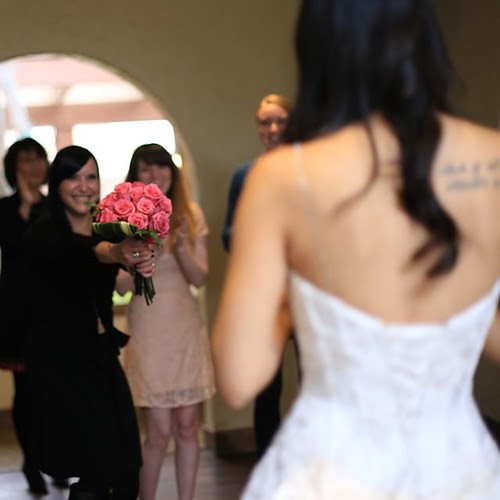 | J O Y | at @nicole.yoon's wedding today! #ImNext #CaughtTheBouquet •••••••••••••••••••••••••••••••••••••••••••••••••••••• Photo captured by the incredibly talented @asha_aum @ashleyflaigphotography