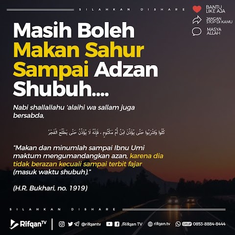 doa setelah makan sahur