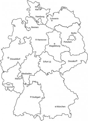 Deutschlandkarte Deutschland Karte Vektor-Vektor-misc ...