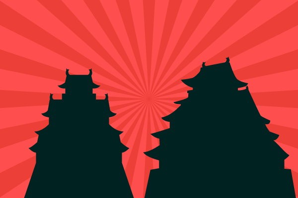 大阪城のシルエット 街 建物系イラスト専門サイト Town Illust