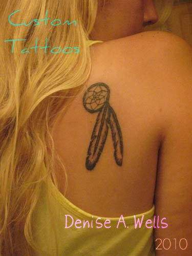 A slightly modified version of my Dreamcatcher/Eagle Feather Tattoo 
