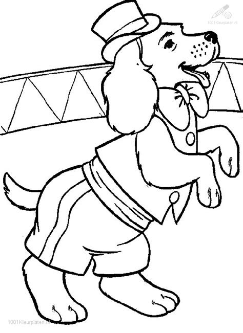 kleurplaat hond