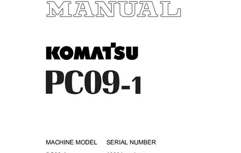 Free Read komatsu pc09 1 operation and maintenance manual Internet Archive PDF