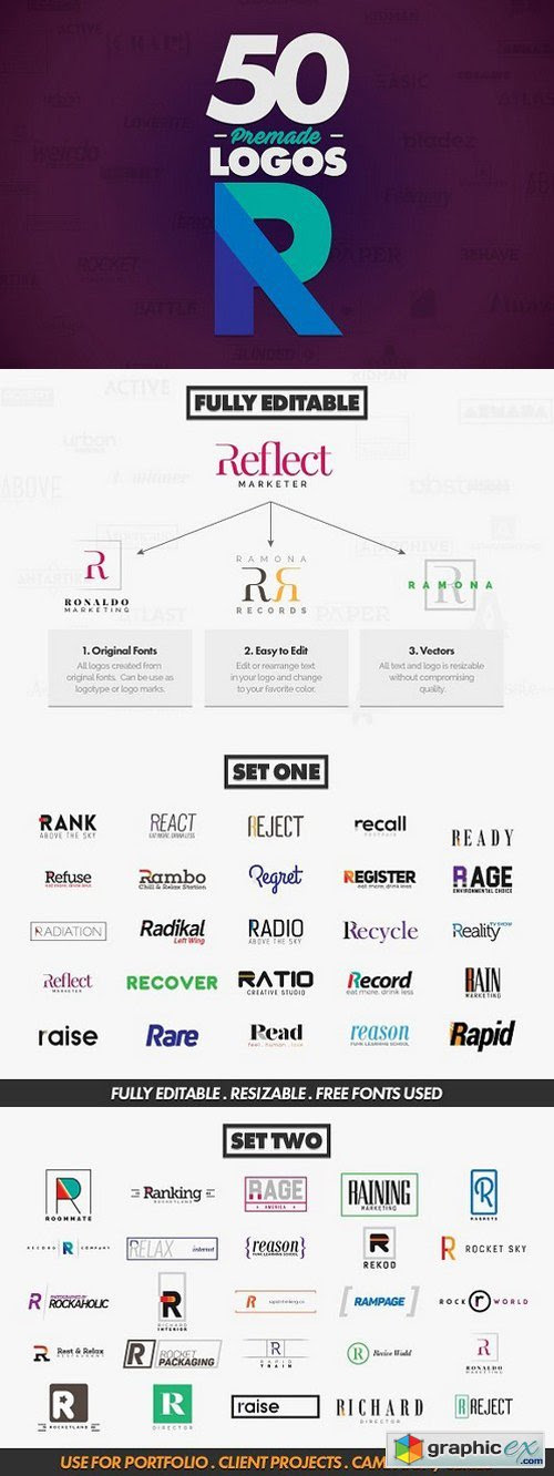 Download 50 Letter R Logos Bundle Free Download Vector Stock Image Photoshop Icon