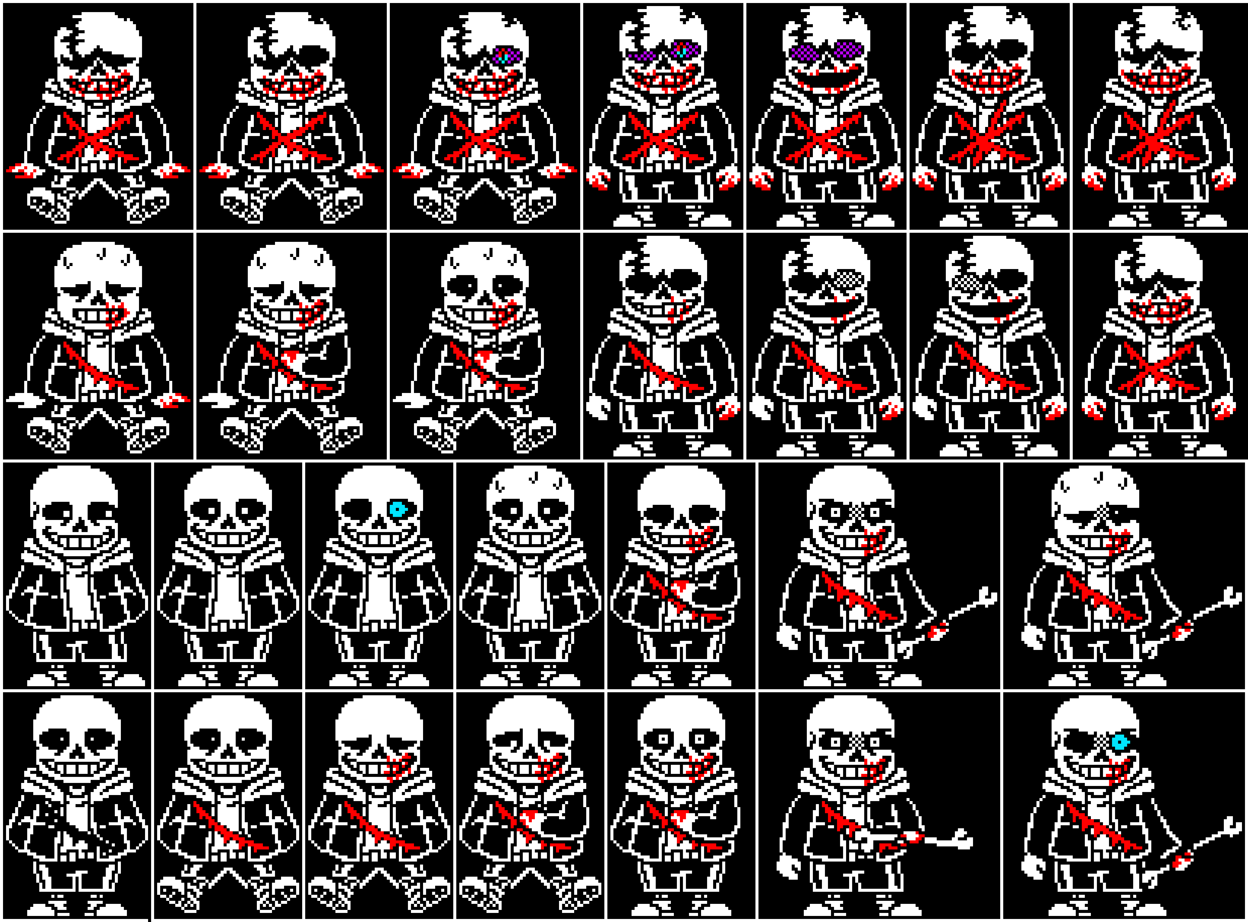 Undertale Last Breath Phase 4 3 2 1 From Above To Bottom Dst Pixel Art Maker