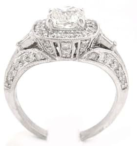 Cushion Cut Diamond Engagement Ring Antique 1 89Ctw Cushion Cut Diamond Engagement Ring Antique 1 89Ctw
