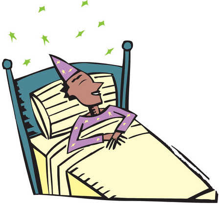 cartoon person sleeping in bed Book Covers