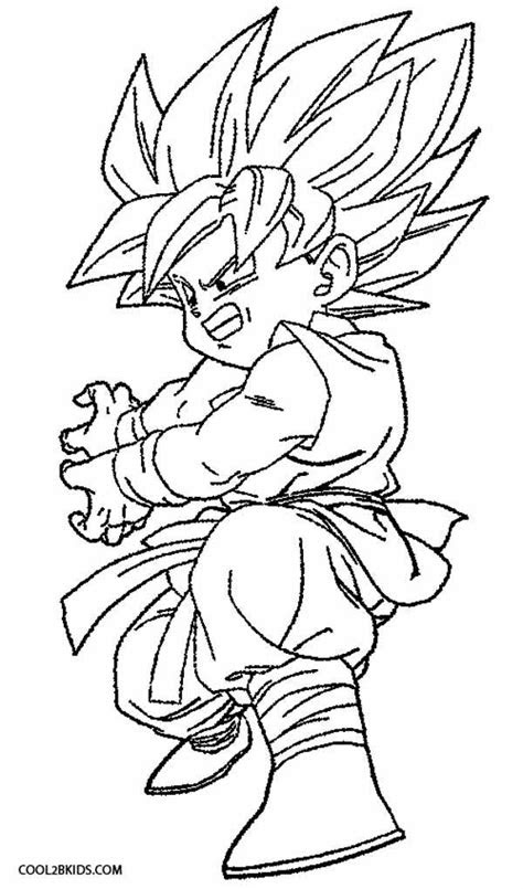  printable goku coloring pages for kids cool2bkids
