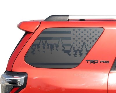 2019 4runner Flag Decal Rear Quarter Window