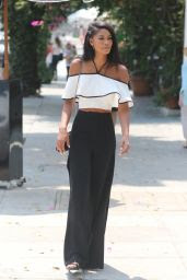 Chanel Iman Style - Leaves a Restaurant in West hollywood 8/25/2016