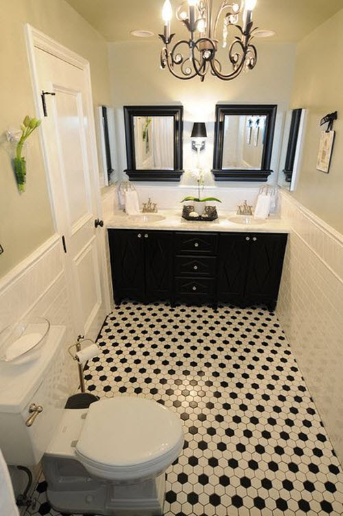 40 black and white bathroom floor tile ideas and pictures 40 black and white bathroom floor tile ideas and pictures