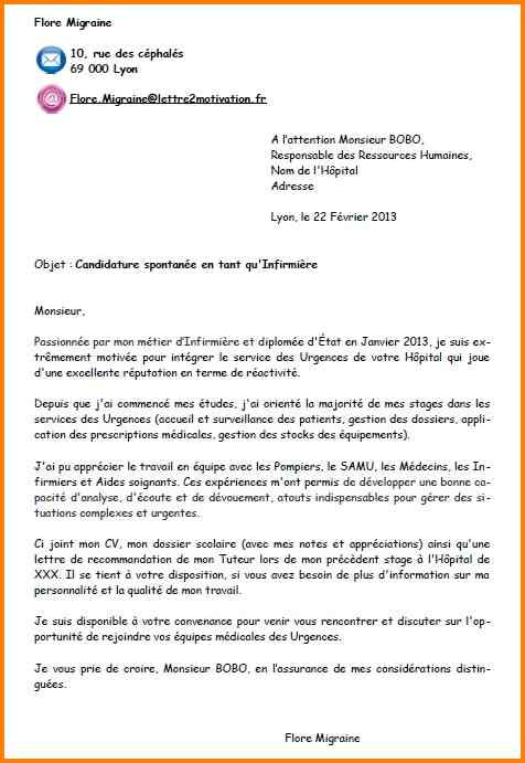 Candidature spontanee exemple - Modele de lettre type