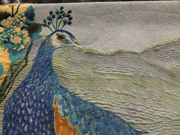 Detail of Portrait of a Peacock by Laura Cunningham, 2014 DNQF