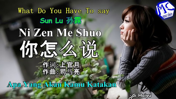 Sun Lu 孙露 - Ni Zen Me Shuo 你怎么说【Apa Yang Akan Kamu Katakan/ What Do You Have To say】[Pinyin,English,Indonesian Translation]