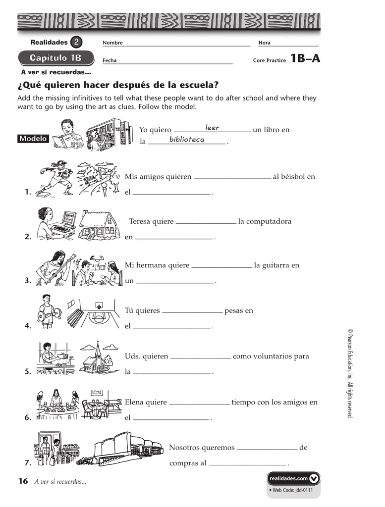Realidades 2 Guided Practice Activities Answer Key Pdf ...
