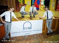 EHU, students at exhibition