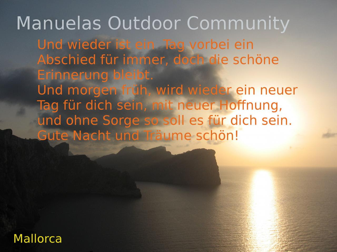 gute nacht sprüche gute nacht spruch manuelas outdoor munity