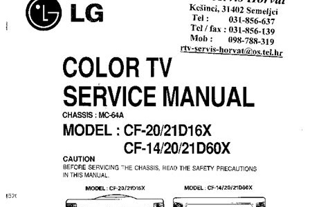 Free Download lg cf 20 21d16x cf 14 20 21d60x color television repair manual EBOOK DOWNLOAD FREE PDF PDF