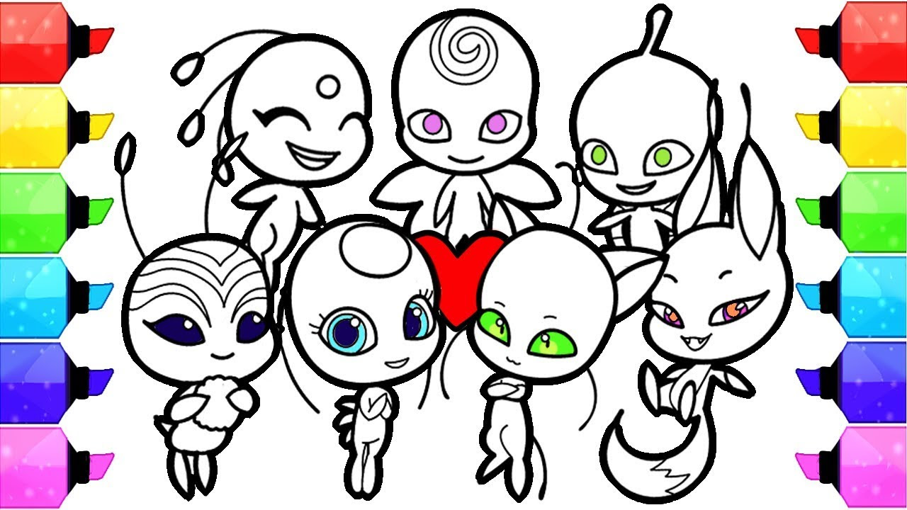 36+ Kwami Super Cute Kwami Miraculous Ladybug Coloring Pages Pictures