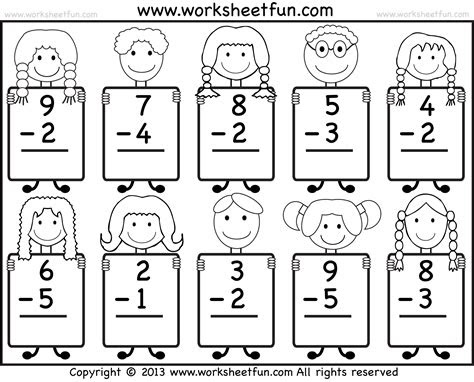 Websubtraction worksheets for preschool and kindergarten, including subtraction using … beginner subtraction 10 kindergarten subtraction worksheets free