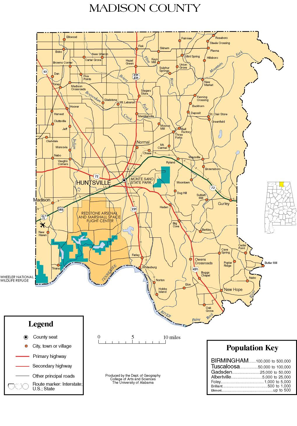 Madison County  Map Maps of Madison County
