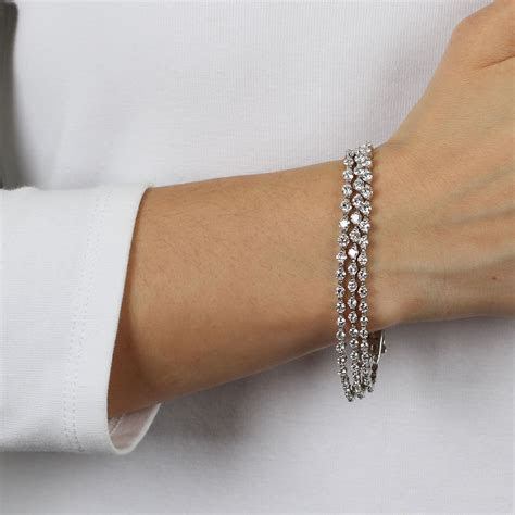 If you know what type of setting you want but are not sure what kind. Graduated Three Row Diamond Tennis Bracelet 14K, 8 ctw