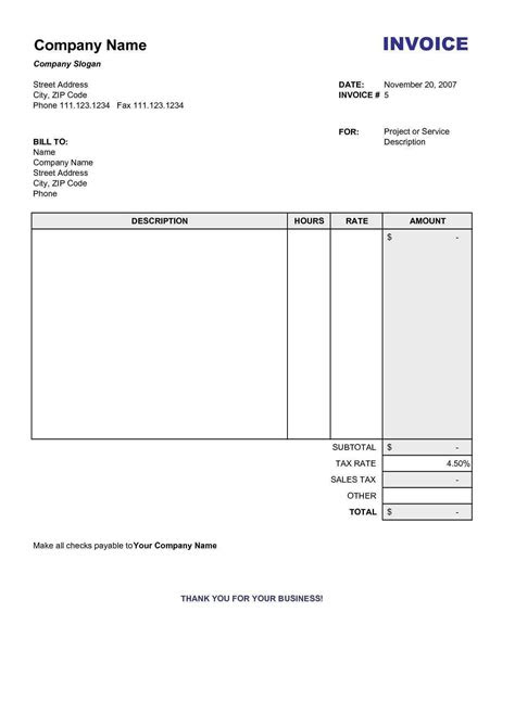  australian blank invoice template cards design templates