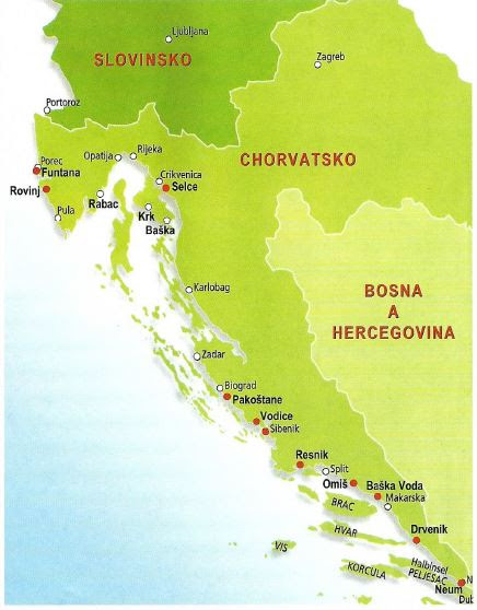chorvatsko drvenik mapa O Chorvatsku   Toledo