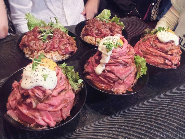 ローストビーフ レッドロック 高田馬場店 豊島区高田 ローストビーフ丼 大盛 ステーキ丼 大盛 日々飽食