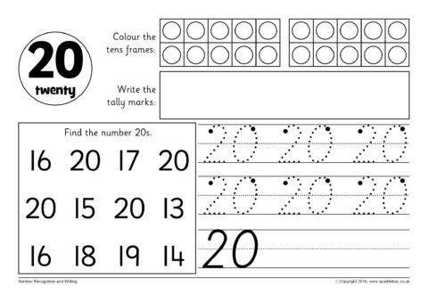 1 worksheet tally grade Worksheets Recognition and (SB12354 Number Writing
