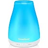 InnoGear Essential Oil Diffuser, Upgraded Diffusers for Essential Oils Aromatherapy Diffuser Cool Mist Humidifier with 7 Colors Lights 2 Mist Mode Waterless Auto off for Home Office Room, Basic White