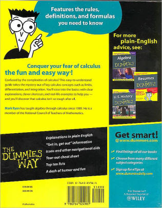 Calculus for Dummies by Mark Ryan, Paperback | Barnes & Noble®