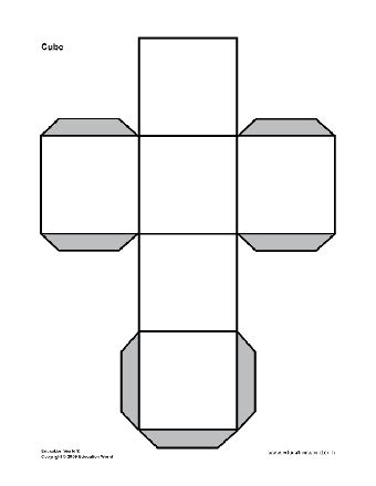 3-D shape template: Cube | Education World