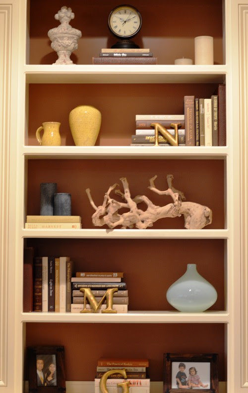 Bookcase Accessorizing eclectic living room