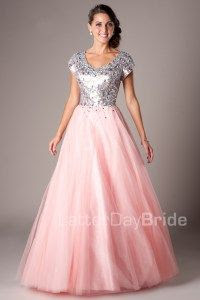 Modest Prom Dresses : Hailey -Modest Mormon LDS Prom Dress More